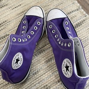 Purple high top converse